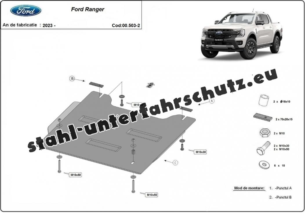 Unterfahrschutz F R Verteilergetriebe Ford Ranger