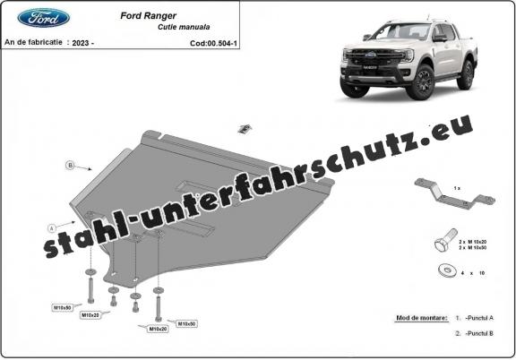 Unterfahrschutz für Schaltgetriebe aus Stahl für Ford Ranger