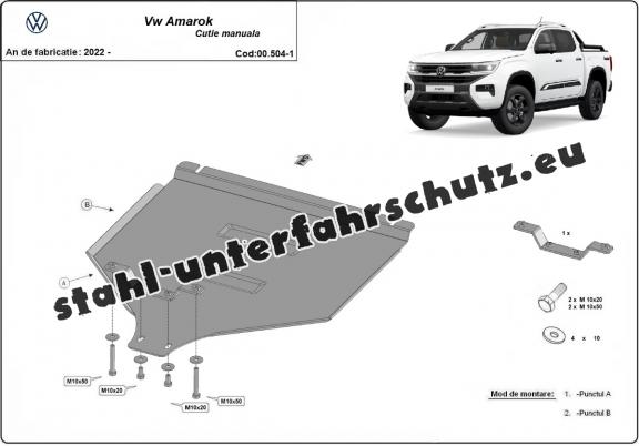 Unterfahrschutz für Schaltgetriebe aus Stahl für Volkswagen Amarok